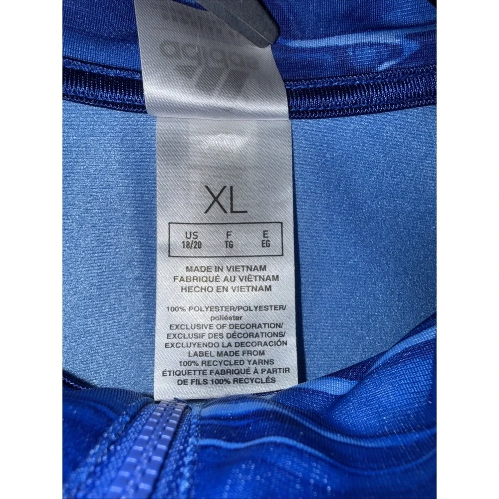 ADIDAS Track Jacket Boys Youth Size XL 18/20 Blue Full Zip Long Sleeve‎ 3 Stripe